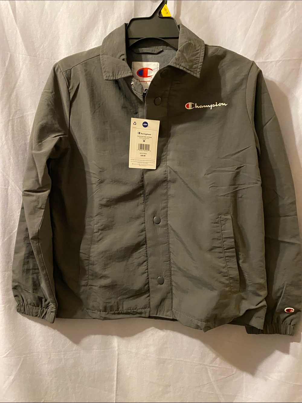 Champion Kids Olive Gray Coach Jacket
